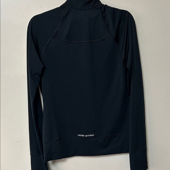 Under Armour Black Full-Zip Training Jacket with White Logo - Picture 4 of 4